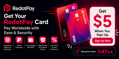 RedotPay Card - Pay Globally Easily and Securely - Get $5 on Sign Up