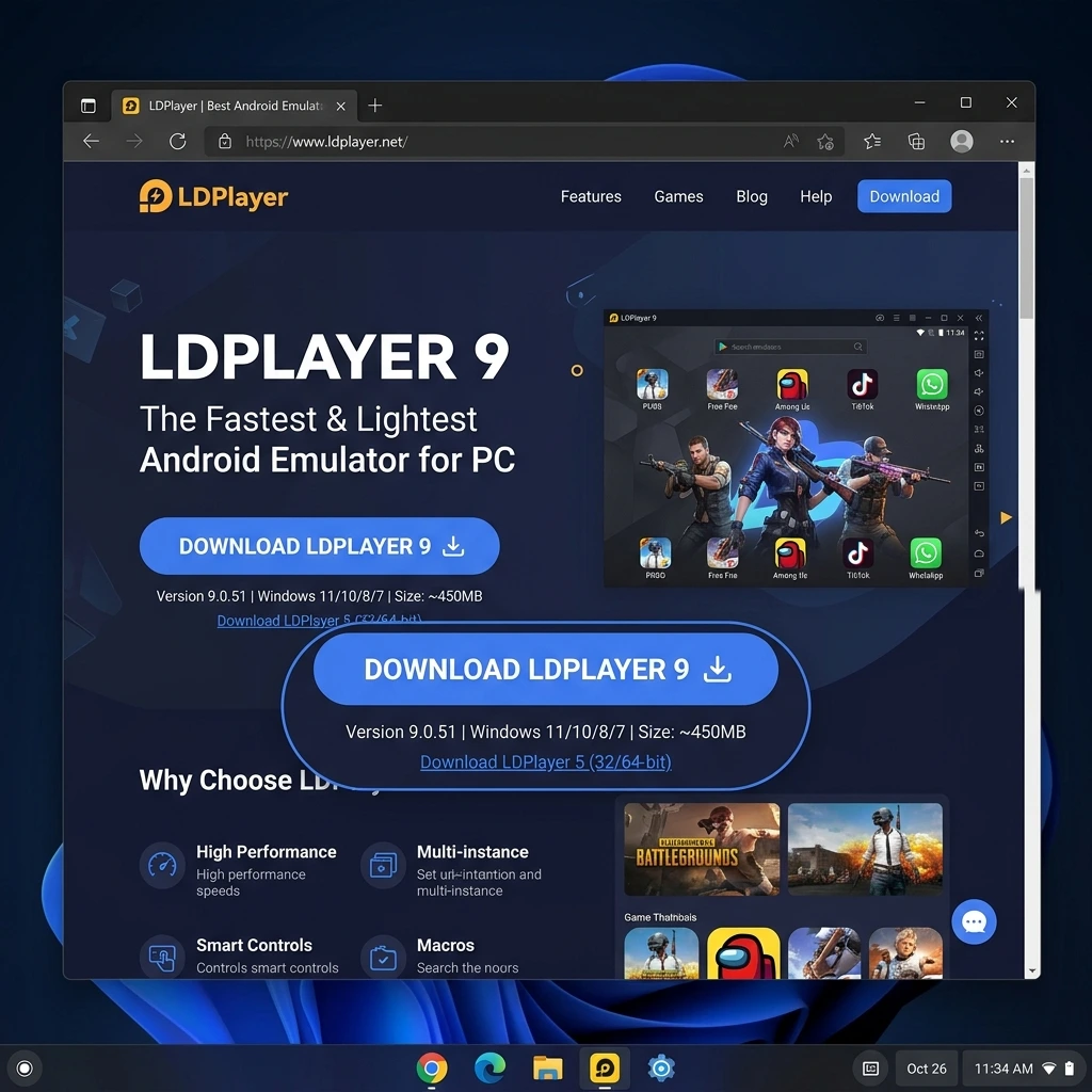 تحميل محاكي LDPlayer من الموقع الرسمي