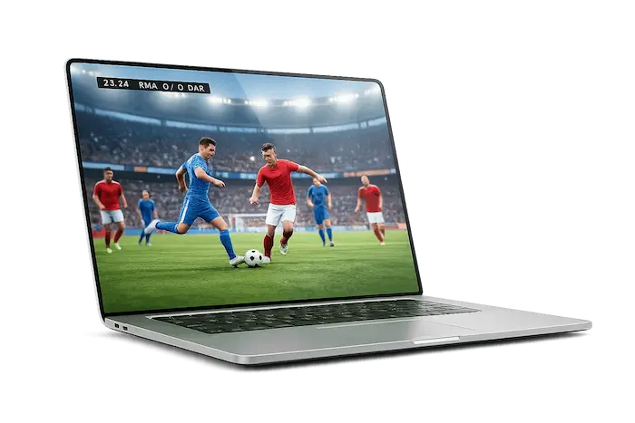 ياسين تي في للويندوز على شاشة لابتوب